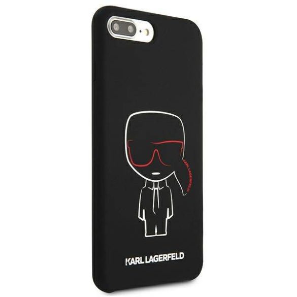 Karl Lagerfeld KLHCI8LSLKCBK iPhone 7/8 Plus keménytok fekete szilikon Karl ikonikus