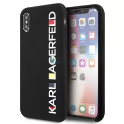   Karl Lagerfeld KLHCPXBHWHHBK iPhone X/XS keménytok fekete/csillogó Bauhaus tok
