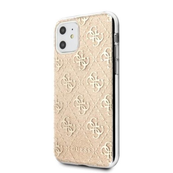 Guess GUHCN61PCU4GLGO iPhone 11 6,1" / Xr arany 4G csillogós keménytok