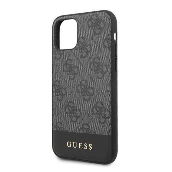 Guess GUHCN61G4GLGR iPhone 11 6,1" / Xr szürke 4G Stripe Collection keménytok