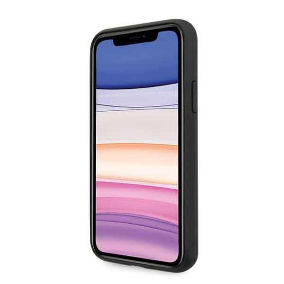 Guess GUHCN61G4GLGR iPhone 11 6,1" / Xr szürke 4G Stripe Collection keménytok