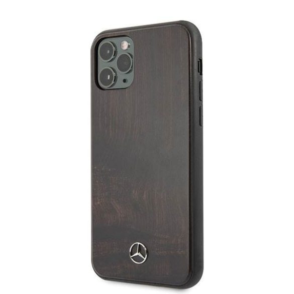 Mercedes MEHCN65VWOBR iPhone 11 Pro Max barna keménytok Wood Line Rosewood