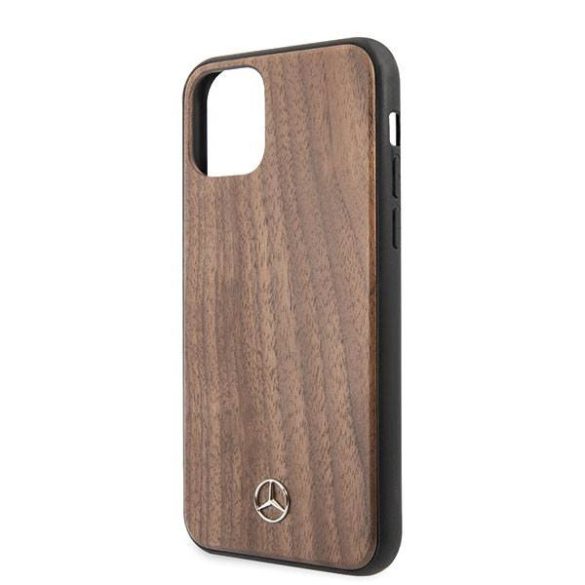 Mercedes MEHCN65VWOLB iPhone 11 Pro Max barna Wood Line Walnut keménytok
