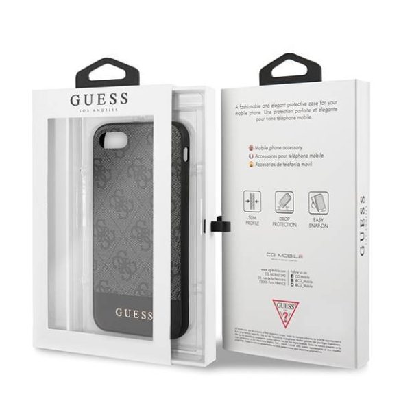 Guess GUHCI8G4GLGR iPhone 7/8/SE 2020 /SE 2022 szürke 4G Stripe Collection keménytok