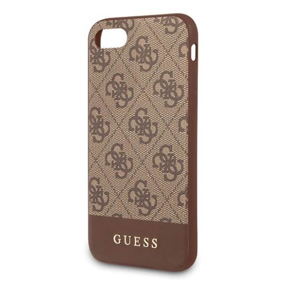 Guess GUHCI8G4GLBR iPhone 7/8/SE 2020 / SE 2022 barna 4G Stripe Collection keménytok