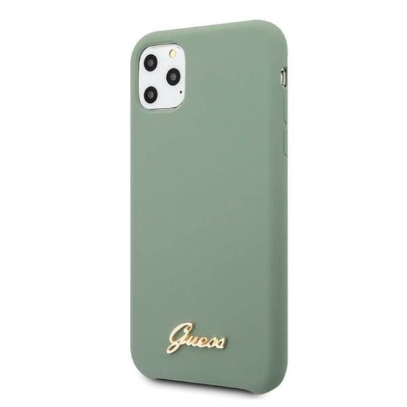 Guess GUHCN58LSLMGKA iPhone 11 Pro keki szilikon vintage arany logós keménytok