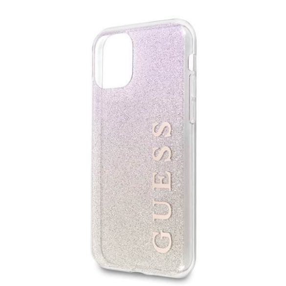 Guess GUHCN65PCUGLGPI iPhone 11 Pro Max rózsaarany színátmenetes Glitter keménytok