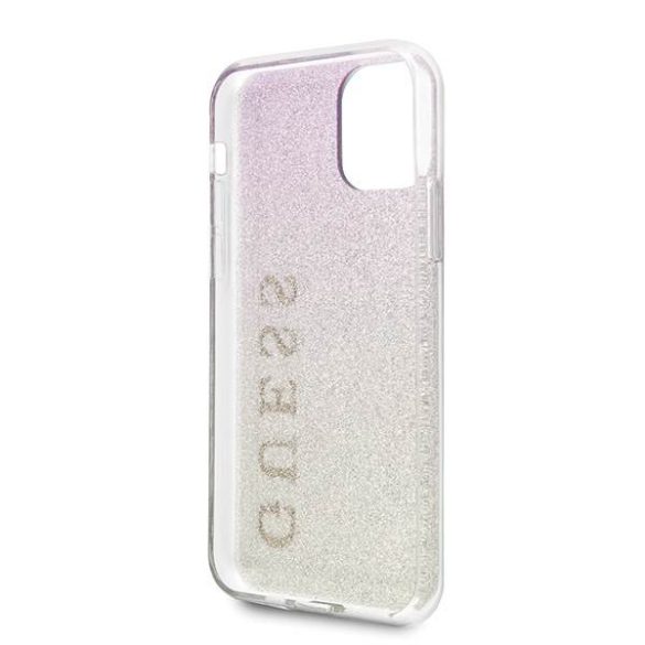 Guess GUHCN65PCUGLGPI iPhone 11 Pro Max rózsaarany színátmenetes Glitter keménytok