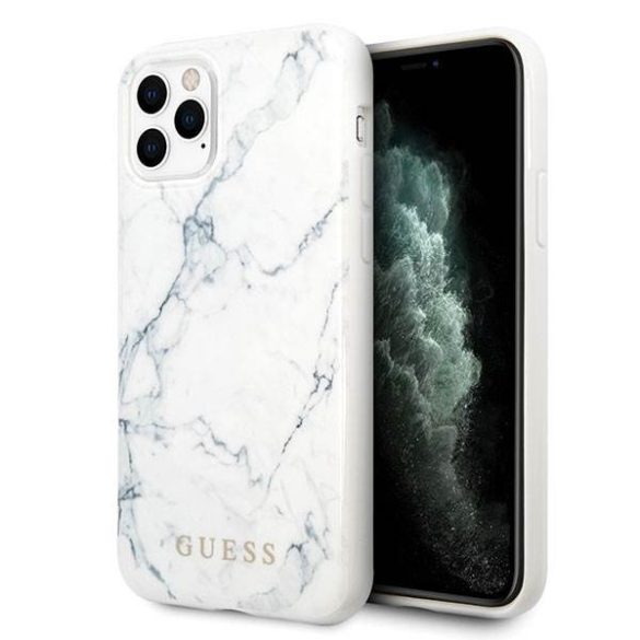 Guess GUHCN65PCUMAWH iPhone 11 Pro Max fehér márvány tok