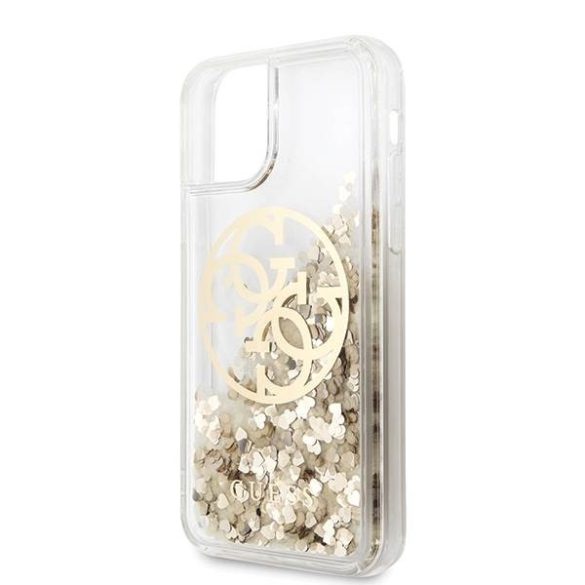 Guess GUHCN65LGGITDGO iPhone 11 Pro Max arany Circle folyékony csillogó kristályos keménytok