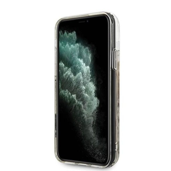 Guess GUHCN65LGGITDGO iPhone 11 Pro Max arany Circle folyékony csillogó kristályos keménytok