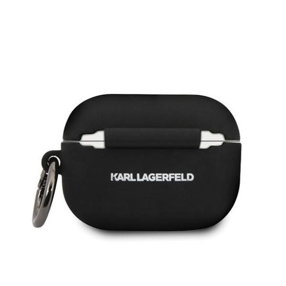 Karl Lagerfeld KLACAPSILGLBK AirPods Pro fekete szilikon ikonikus tok