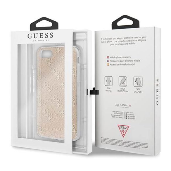 Guess GUHCI8PCU4GLGO iPhone 7/8/SE 2020 / SE 2022 arany 4G csillogós keménytok