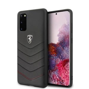 Ferrari keménytok FEHQUHCS62BK Samsung Galaxy S20 G980 fekete Heritage tok