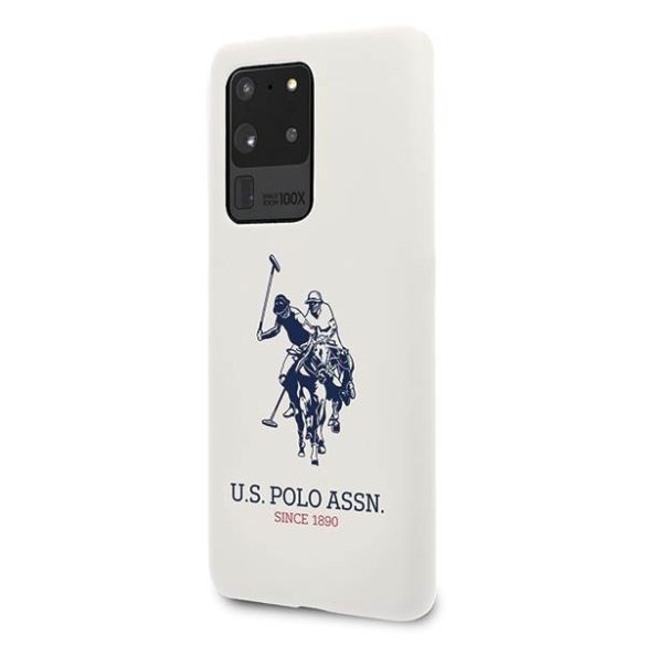 US Polo USHCS69SLHRWHH Samsung Galaxy S20 Ultra G988 fehér Silicone Collection tok