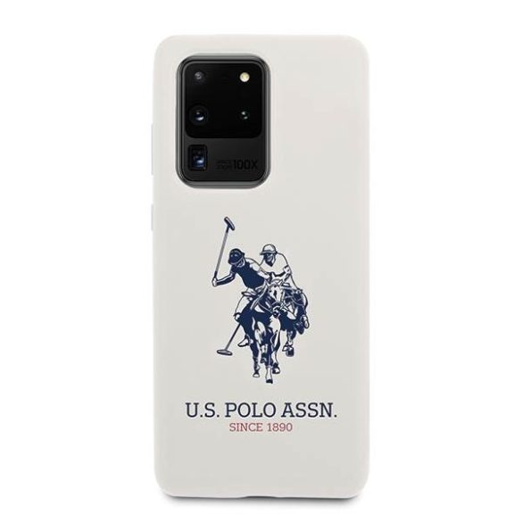 US Polo USHCS69SLHRWHH Samsung Galaxy S20 Ultra G988 fehér Silicone Collection tok