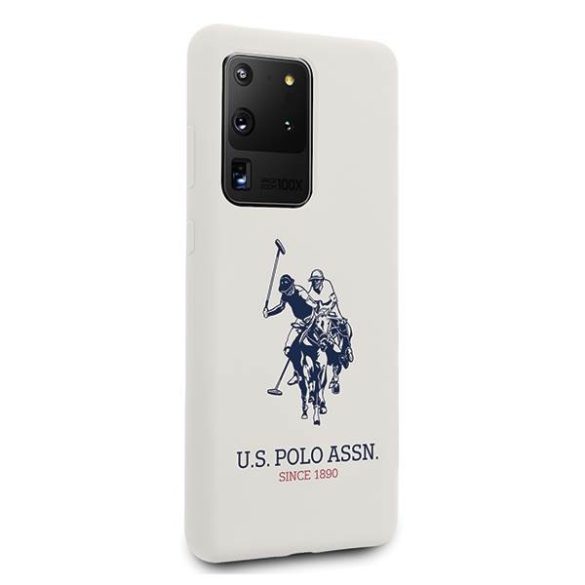 US Polo USHCS69SLHRWHH Samsung Galaxy S20 Ultra G988 fehér Silicone Collection tok