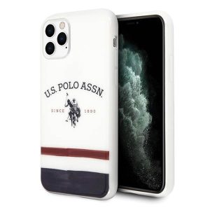 US Polo USHCN58PCSTRB iPhone 11 Pro fehér Tricolor Pattern Collection tok