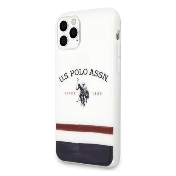 US Polo USHCN58PCSTRB iPhone 11 Pro fehér Tricolor Pattern Collection tok