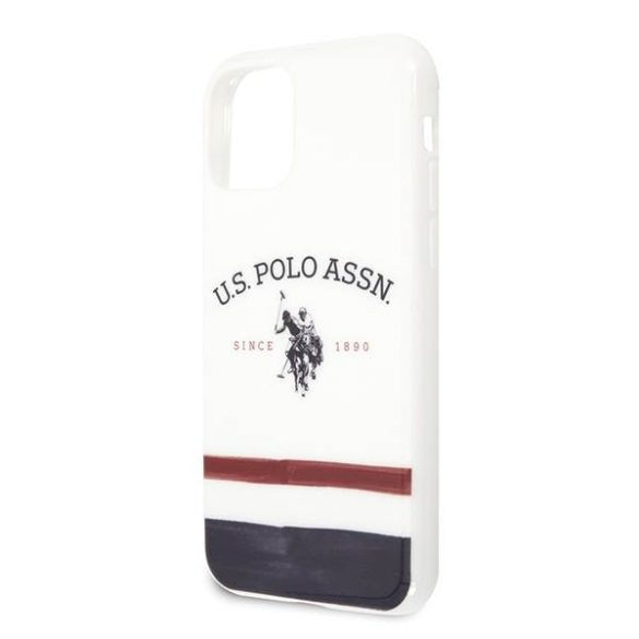 US Polo USHCN65PCSTRB iPhone 11 Pro Max fehér Tricolor Pattern Collection tok