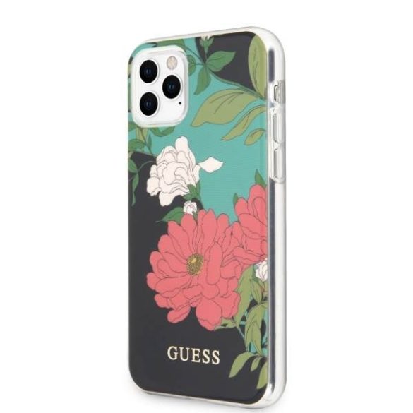 Guess GUHCN58IMLFL01 iPhone 11 Pro fekete N°1 Flower Collection tok