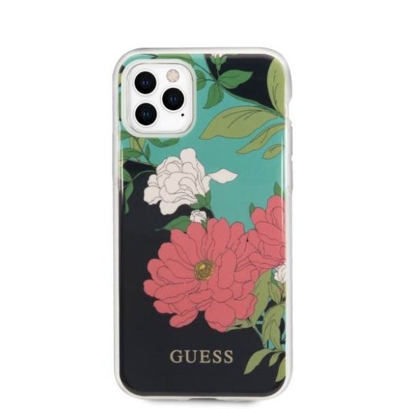 Guess GUHCN58IMLFL01 iPhone 11 Pro fekete N°1 Flower Collection tok