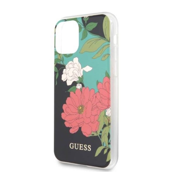 Guess GUHCN65IMLFL01 iPhone 11 Pro Max fekete N°1 Flower Collection tok