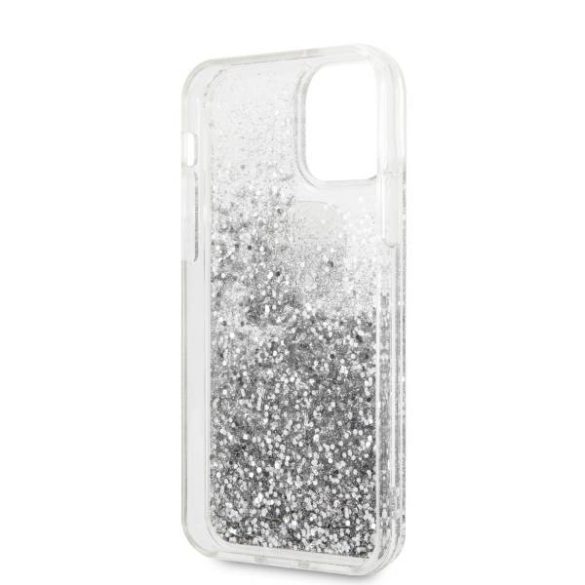 Karl Lagerfeld KLHCN61KCGLSL iPhone 11 6,1" / Xr keménytok ezüst Glitter Karl&Choupette