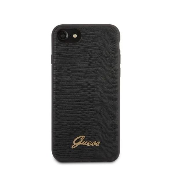 Guess GUHCI8PCUMLLIBK iPhone 7/8/SE 2020 / SE 2022 fekete Lizard Collection tok