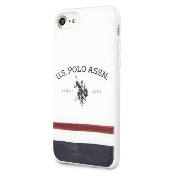 US Polo USHCI8PCSTRB iPhone 7/8/SE 2020 / SE 2022 fehér Tricolor Pattern Collection tok