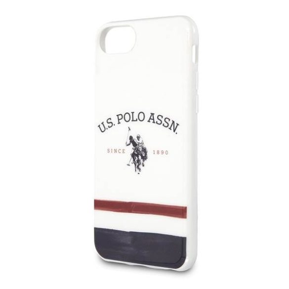 US Polo USHCI8PCSTRB iPhone 7/8/SE 2020 / SE 2022 fehér Tricolor Pattern Collection tok