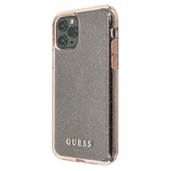 Guess GUHCN58PCGLPI iPhone 11 Pro rózsaszín csillogós keménytok