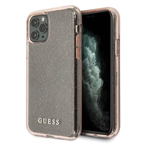 Guess GUHCN65PCGLPI iPhone 11 Pro Max rózsaszín csillogós keménytok