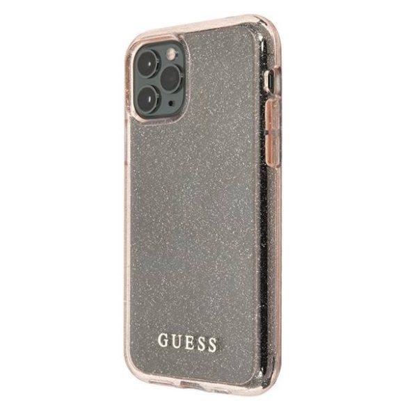 Guess GUHCN65PCGLPI iPhone 11 Pro Max rózsaszín csillogós keménytok