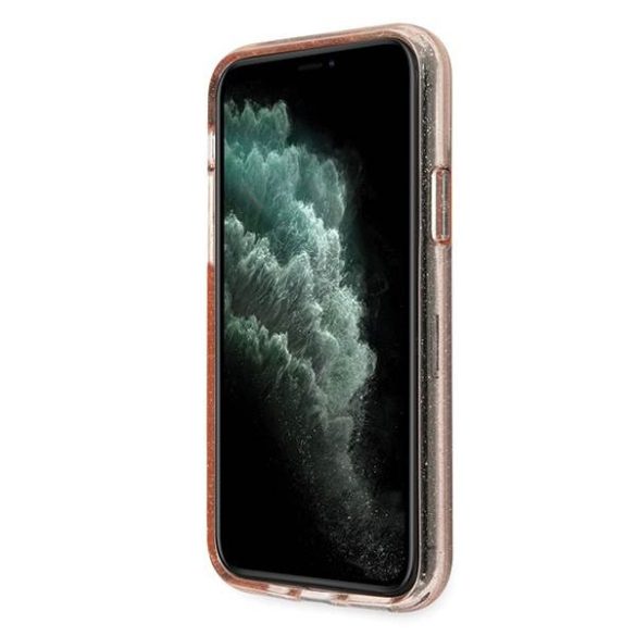 Guess GUHCN65PCGLPI iPhone 11 Pro Max rózsaszín csillogós keménytok