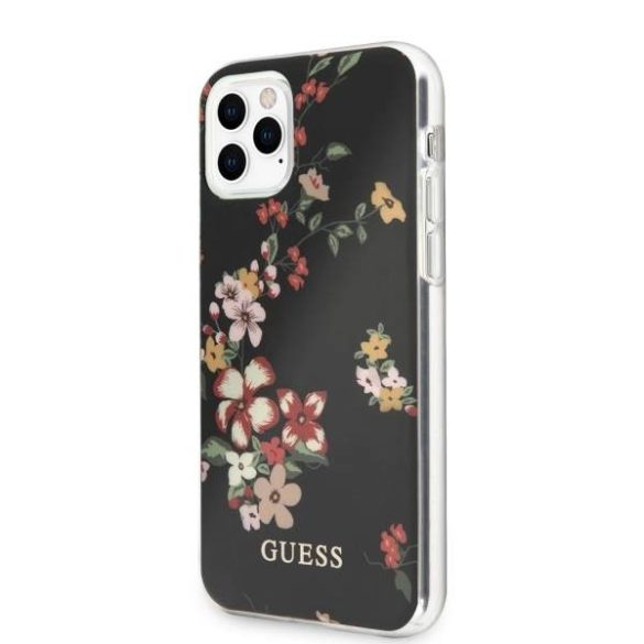 Guess GUHCN65IMLFL04 iPhone 11 Pro Max fekete N°4 Flower Collection tok