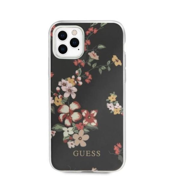 Guess GUHCN65IMLFL04 iPhone 11 Pro Max fekete N°4 Flower Collection tok