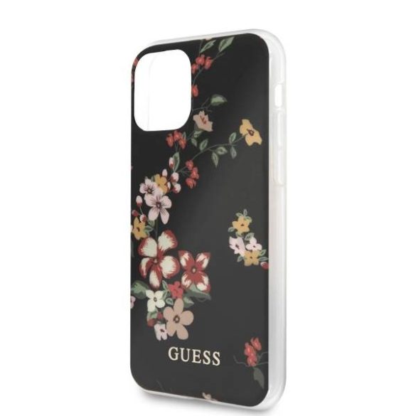 Guess GUHCN65IMLFL04 iPhone 11 Pro Max fekete N°4 Flower Collection tok