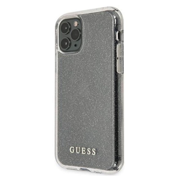 Guess GUHCN65PCGLSI iPhone 11 Pro Max ezüst csillogós keménytok