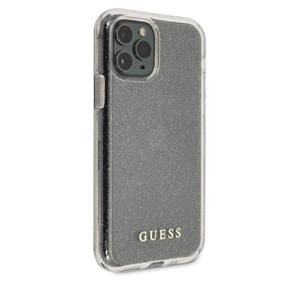 Guess GUHCN65PCGLSI iPhone 11 Pro Max ezüst csillogós keménytok