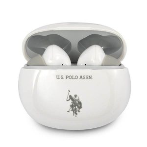 US Polo Bluetooth fülhallgató TWS + dokkolóállomás fehér