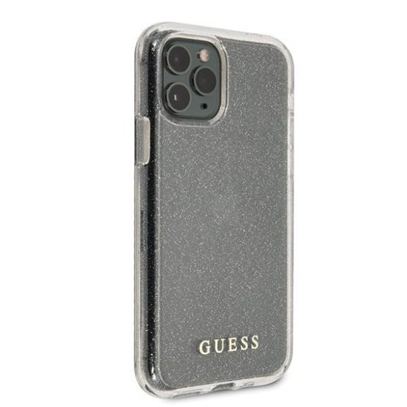 Guess GUHCN58PCGLSI iPhone 11 Pro ezüst csillogós keménytok