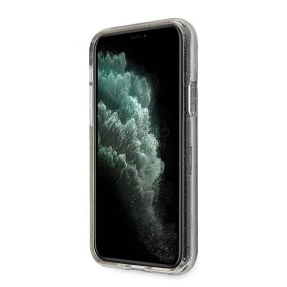 Guess GUHCN58PCGLSI iPhone 11 Pro ezüst csillogós keménytok