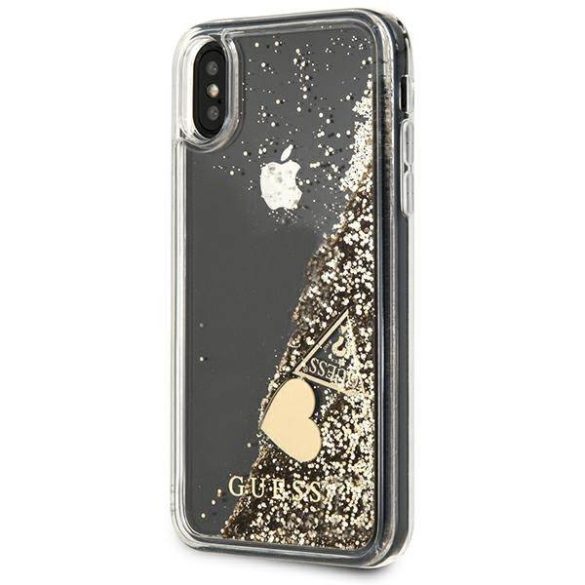 Guess GUOHCPXGLHFLGO iPhone X/Xs arany Glitter Charms keménytok 