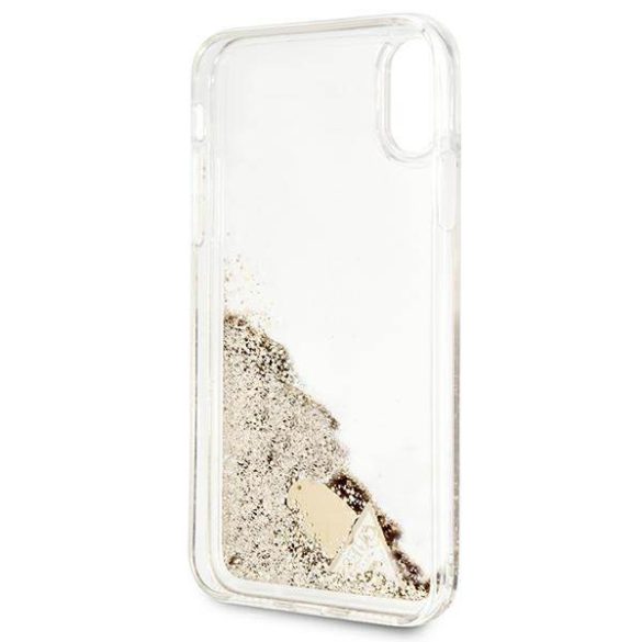 Guess GUOHCPXGLHFLGO iPhone X/Xs arany Glitter Charms keménytok 