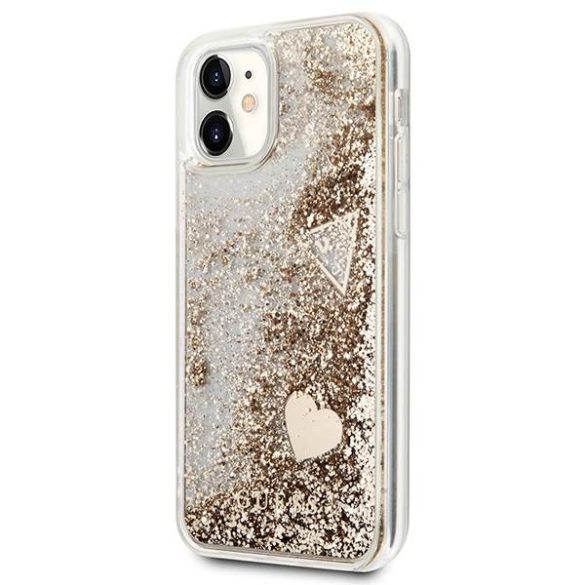 Guess GUOHCN61GLHFLGO iPhone 11 6,1" / Xr arany Glitter Charms keménytok