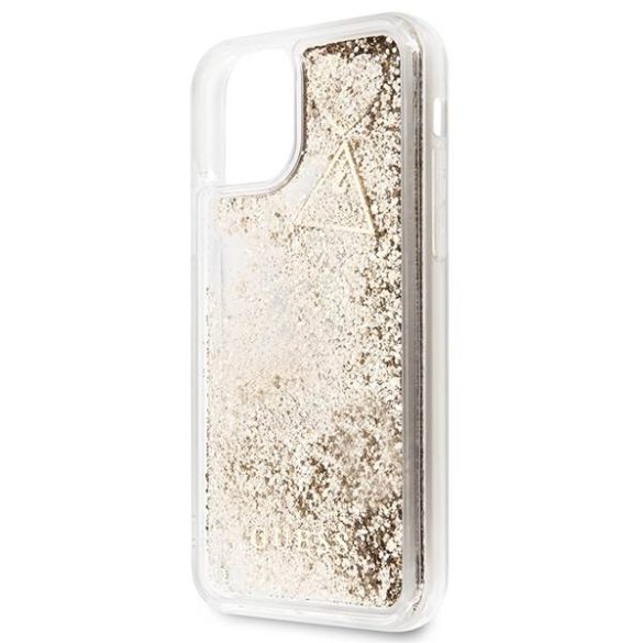 Guess GUOHCN61GLHFLGO iPhone 11 6,1" / Xr arany Glitter Charms keménytok