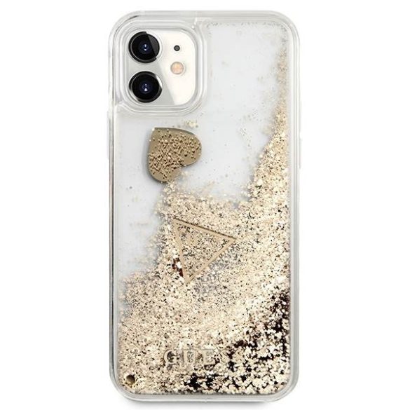 Guess GUOHCN61GLHFLGO iPhone 11 6,1" / Xr arany Glitter Charms keménytok