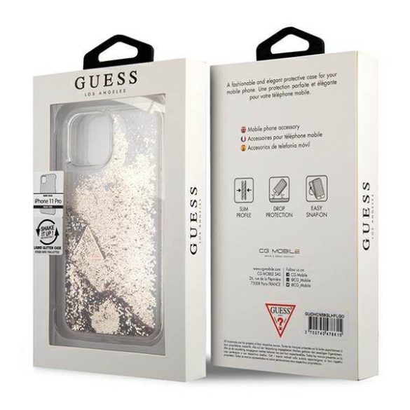 Guess GUOHCN58GLHFLGO iPhone 11 Pro arany Glitter Charms keménytok