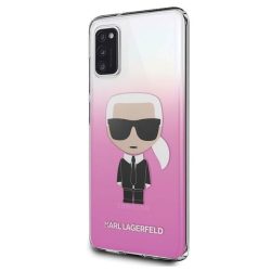   Karl Lagerfeld KLHCA41TRDFKPI Samsung Galaxy A41A415 rózsaszín színátmenetes ikonikus Karl Lagerfeld tok